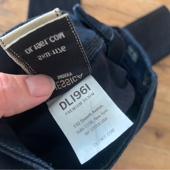 DL1961 black straight skinny denim jeans pants JESSICA skinny 30 - Picture 6 of 11